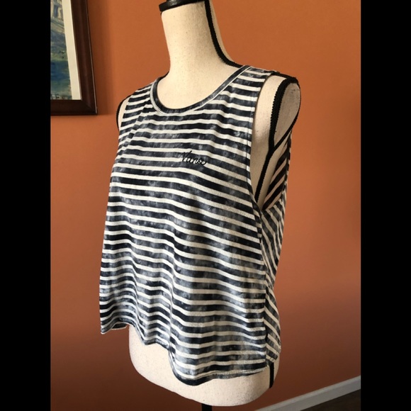 VAN’S industrial blue and white striped loose tank top - Picture 6 of 10